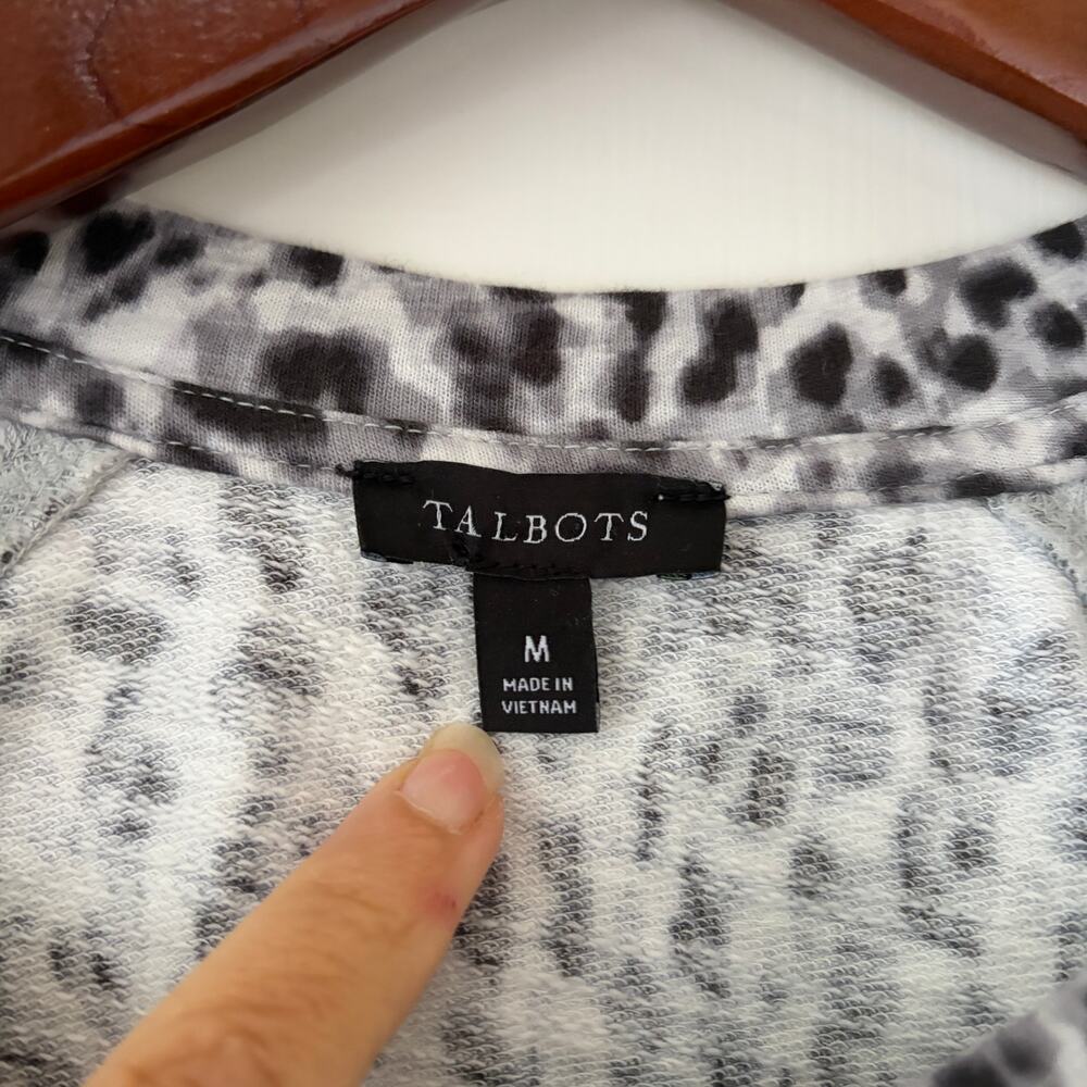 Talbots Pajamas Leopard Print Cotton Size Medium - Picture 4 of 8